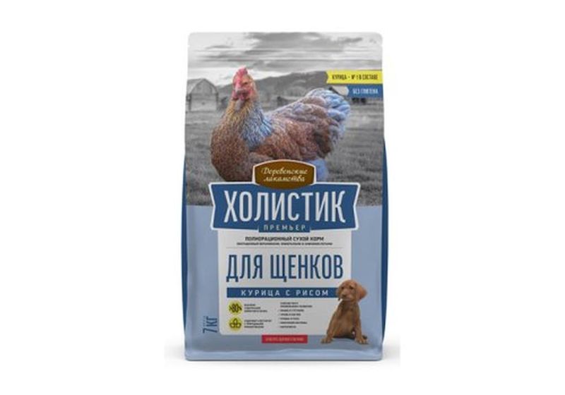 Сухой корм для щенков всех пород со вкусом курица с рисом 7 кг