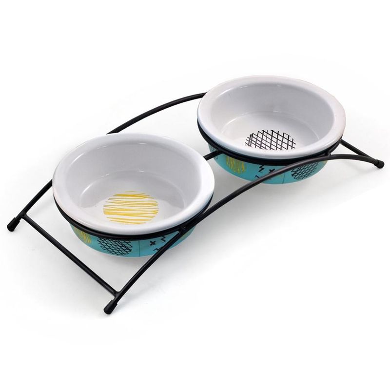 Миска керамическая на подставке "Глазурь" 2 х 120 мл