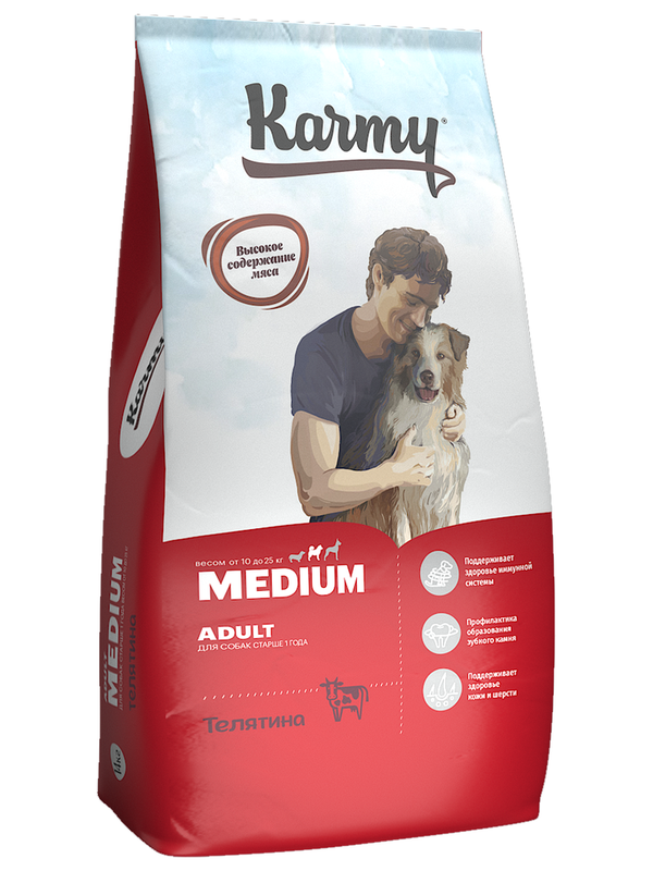 KARMY MEDIUM ADULT with Veal 14 кг