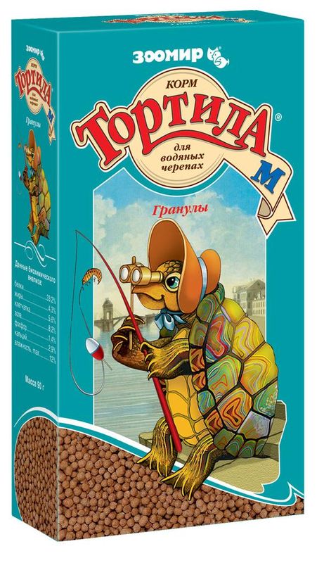 Тортила-М гранулы, Корм для водяных черепах 90 гр