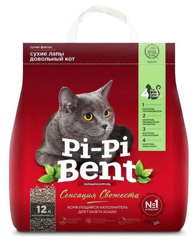 Натуральный комкующийся наполнитель "Сенсация Свежести" 24 л (10 кг)