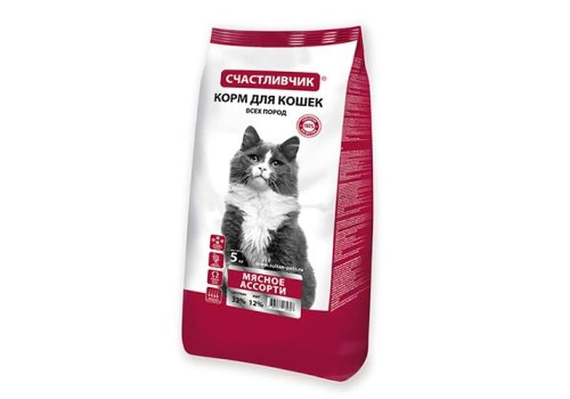 Корм для кошек мясное ассорти 5 кг