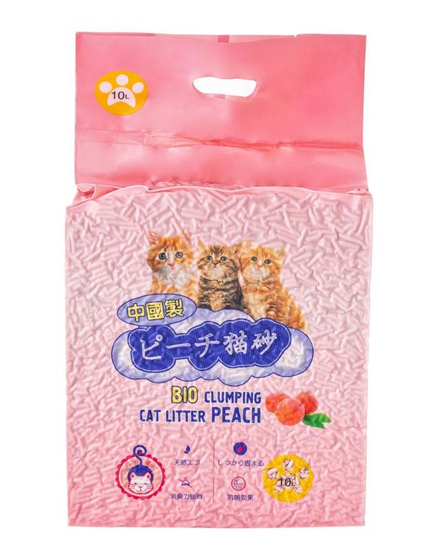 Соевый комкующийся наполнитель с ароматом персика 6 л