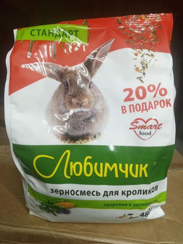 Любимчик Корм д/кроликов Основной рацион 480 гр